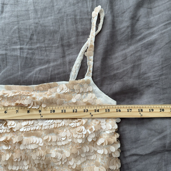 Free People Porter Sequin Top and Skirt Set Medium Boho Sold Out $350 Retail - Picture 8 of 16